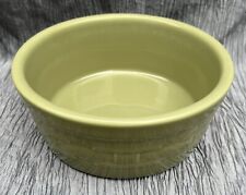 Gently used Longaberger Pottery Woven Traditions ceramic 8" Pet Bowl Sage green
