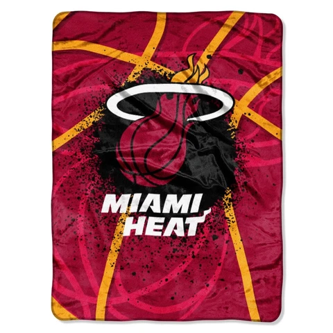 MIAMI HEAT Basketball NBA Sports Team Soft Northwest Throw Blanket 60x80 in apx Cover