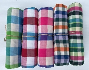 Thai Loincloth Pa-Kow-Ma Cotton Multi-Color Men's Bathing Scarf Shawl 80X200 cm - Picture 1 of 186