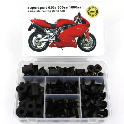 Parafusos de carenagem completos adequados para DUCATI SUPER SPORT 620/800/1000 preto - Imagem 1 de 4