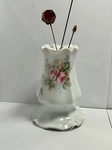 De colección RS Prusia Estrella Roja Rosa Rosa 5" Sombrero Soporte 3 Alfileres de Sombrero Antiguos - Imagen 1 de 17
