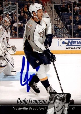 Cody Franson - Signed 2010-11 Upper Deck Series 2 Card #360 - Image 1 of 2