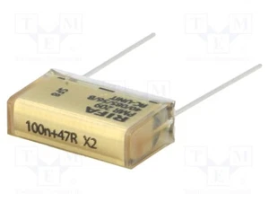 Filter: RC ±20% 7,3x13x18,5mm 100Ω 22nF THT Rastermaß: 15,2mm PMR210MB5220M100 - Picture 1 of 1