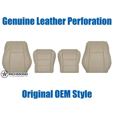 Cubiertas de asiento completas de cuero genuino tostadas para Jaguar XK XKR 2009 conductor/pasajero Foto 1 de 4