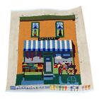Vintage Completed Needlepoint Spinnerin NP 105 Grocer Grocery 16x18.5
