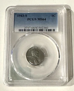 1943-S Lincoln Steel Cent - PCGS MS64 - Bild 1 von 2