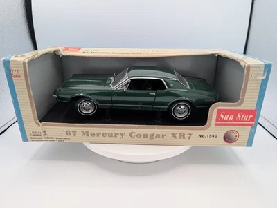 1/18 Sunstar 1967 Mercury Cougar XR7 Verde LEIA A DESCRIÇÃO - Imagem 1 de 4