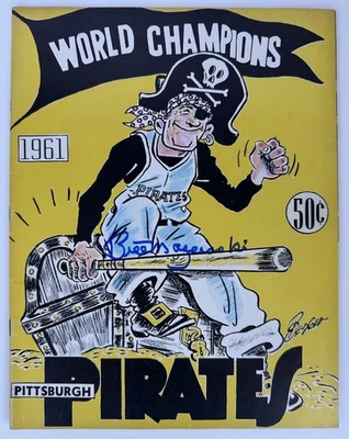 Bill Mazeroski HOF Signed Autographed 1961 Pittsburgh Pirates Yearbook JSA - Image 1 of 4