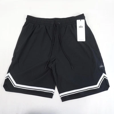 Pantalón Corto Arena con Cordón de Tracción ALO 9" con Bolsillos con Cremallera en Negro - Para Hombre Mediano Foto 1 de 4