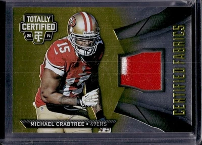 Michael Crabtree 2014 Panini Totally Certified #CF-MC Fabrics Patch Gold /25 - Image 1 of 2