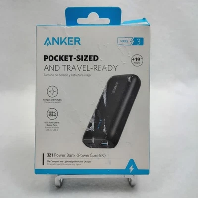 Banco de alimentación Anker 321 tamaño bolsillo PowerCore 5K USB-C y USB-A NUEVO Foto 1 de 4