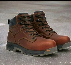 Men's Timberland PRO 6" TiTAN EV Waterproof Boots BROWN COMPOSITE TOE WORK Sz 11 - Picture 1 of 9