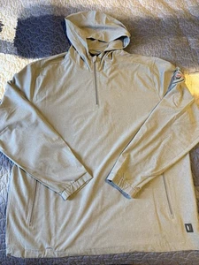 Neu mit Etikett Linksoul Stormer Herren XL grau leichter 1/4-Reißverschluss Kapuze Windbreaker Patch - Bild 1 von 8