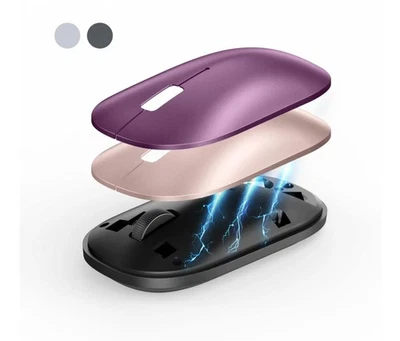 Wireless Mouse, TECKNET Computer Mouse with 3200 DPI USB Slim Cordless Mouse PP - Image 1 of 4