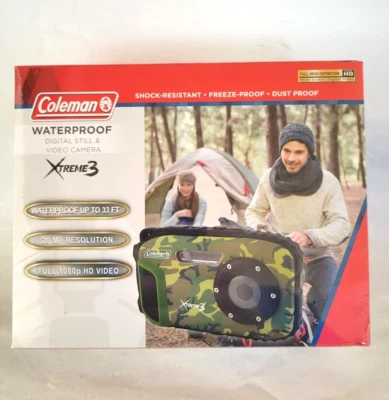 Водонепроницаемая цифровая камера Coleman C9WP-R Xtreme3 20 Мп Full 1080p HD видео - КРАСНАЯ - Изображение 1 из 3