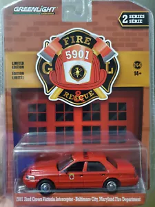 Greenlight Maßstab 1:64 Baltimore, MD Fire Dept 2001 Ford Crown Victoria PI - Bild 1 von 2