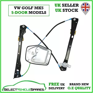 NEW VW GOLF MK5 5-DOOR DRIVERS RIGHT FRONT ELECTRIC WINDOW REGULATOR 2004-2008 - Picture 1 of 5