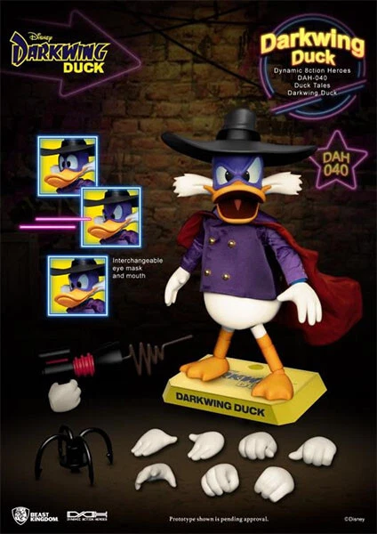 Boneco de ação Beast Kingdom Disney Dynamic 8ction Heroes DAH-040 Darkwing Duck - Imagem 1 de 4