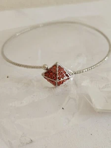 Rhinestone Bangle Fashion Costume Jewelry Bracelet Red Ruby - Picture 1 of 4