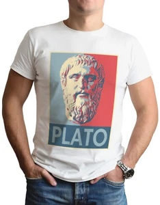 Plato T-Shirt Greek Philosopher Philosophy Teacher Top Tee Gift Art T Shirt - Picture 1 of 2