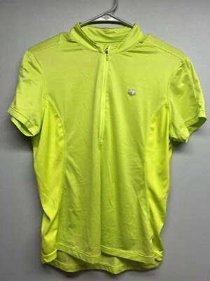 Camiseta deportiva de ciclismo para mujer grande Pearl Izumi Select amarillo neón manga corta 1/2 cremallera Foto 1 de 4