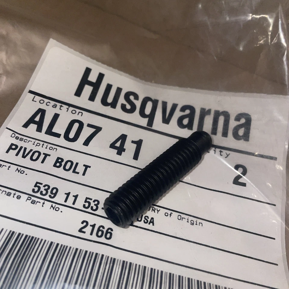 Dixon ZTR 2166 PIVOIT Bolt 539115330 Cone Drive Transaxle ZDRIVE Lawn Mower