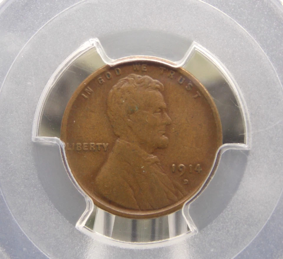 1914 "D" Lincoln WHEAT Cent Penny 1c PCGS VF30 #478 Very Fine *KEY* ECC&C, Inc. - Image 1 of 4