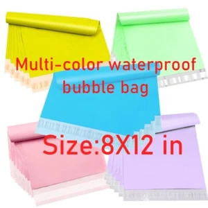 8x12 inch multi-color waterproof mailing bag with strong adhesive seal - Picture 1 of 25