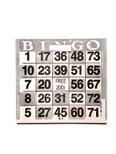 1 on Gray Checkerboard Pattern Bingo Paper Cards- Pack of 500