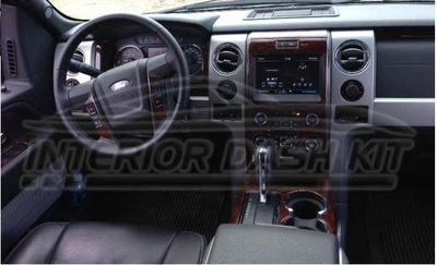 INTERIOR WOOD DASH TRIM KIT FITS FORD F-150 F150 CREW EXTENDED CAB 2013 2014 - Image 1 of 4