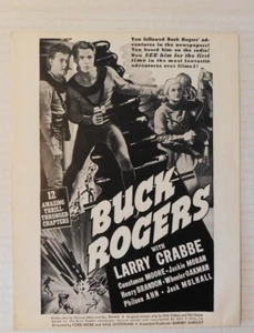 Libro de prensa desplegable Larry ""Buster"" Crabbe Buck Rogers original Filmcraft - Imagen 1 de 4