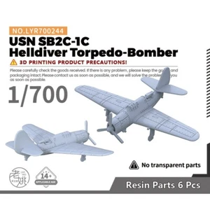 Yao's Studio 1/700 Military Model Kit USN SB2C-1C Helldiver Torpedo-Bomber - Picture 1 of 7