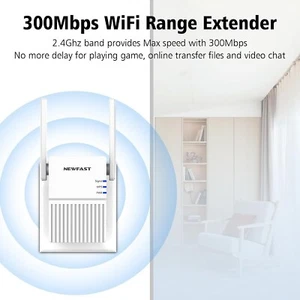300Mbps WiFi Range Extender Repeater Wireless Amplifier Router Signal Booster - Afbeelding 1 van 8