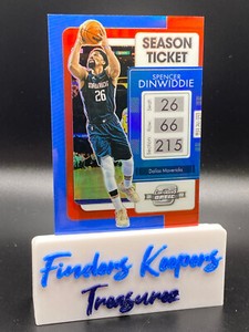 2021-22 SPENCER DINWIDDIE CONTENDERS OPTIC BASKETBALL RED PRIZM SEASON TICKET 87