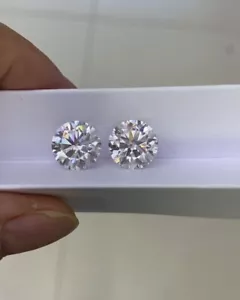 Loose Lab-Grown CVD Diamond 6.50 MM D Color IF CLARITY Certified Diamonds 5 Pcs - Picture 1 of 8