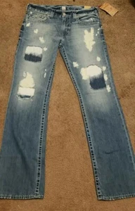 Neu mit Etikett True Religion Herrenjeans Distressed/patched/destroyed, Größe 34 x 33 - Bild 1 von 4