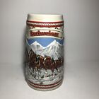1985 A Series Budweiser Holiday Christmas Beer Stein Clydesdale Collectible Mug for sale
