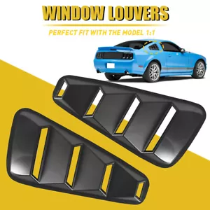 1/4 Quarter Side Window Louver Cover For 2005-2014 Ford Mustang GT ABS 2Pcs D - Picture 1 of 8