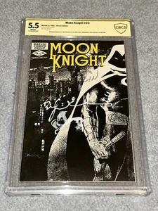 MOON KNIGHT #23 CBCS 5.5  Bill Sienkiewicz Sig And Sketch Also Signed Don Perlin - Picture 1 of 4