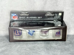New York Giants 2 oz Shot Glass Set - 4 Pack - Official NFL Licensed - NEW - Picture 1 of 2