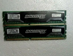 Ballistix 8GB 2x4GB DDR3 1600mhz BLS4G3D1609DS1S00.16FMR GAMING RAM DIMM 240pin - Afbeelding 1 van 2