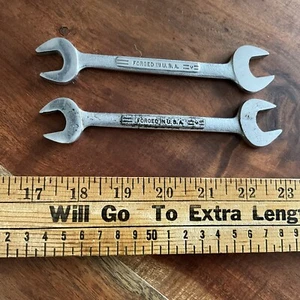 2 Craftsman USA 1/2" x 9/16" Double Open End Wrenches V Series Forged - Bild 1 von 2