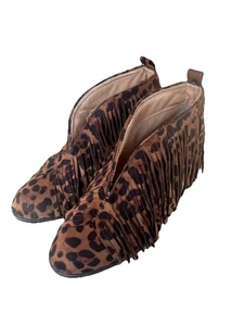 Stivaletto donna Mata marrone leopardato frange bambino misura 7,5 - Foto 1 di 8
