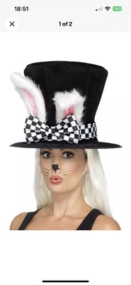 Sombrero de marzo para damas o hombres Tea Party Smiffys Liebre Sombrerero Loco Estilo País de las Maravillas Foto 1 de 2