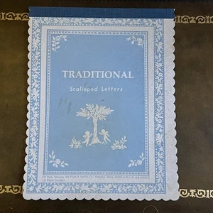 Pratt & Austin Wedgwood tavoletta di carta lettere smerlate 30 fogli vintage - Foto 1 di 10