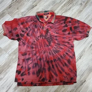 Tommy Hilfiger Colorblock Tye Dye Polo Shirt Size XL - Picture 1 of 5