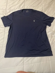 RL Polo Shirt, Solid Navy, White Polo Horse, Size XL - Picture 1 of 3