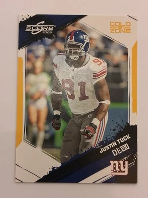 2009 Score Justin Tuck Gold Zone Parallel #72/249. Giants NM-MT - Image 1 of 2
