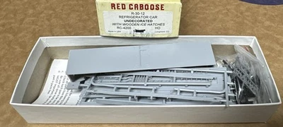 Red Caboose HO Kit #RC-4200 R-30-12 Refrigerator Car Undecorated Wood Ice NIB NY - Image 1 of 4
