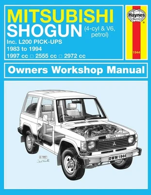 Mitsubishi Shogun & L200 Pick-Ups Petrol (1983-1994) Haynes Repair Manual - Image 1 of 4